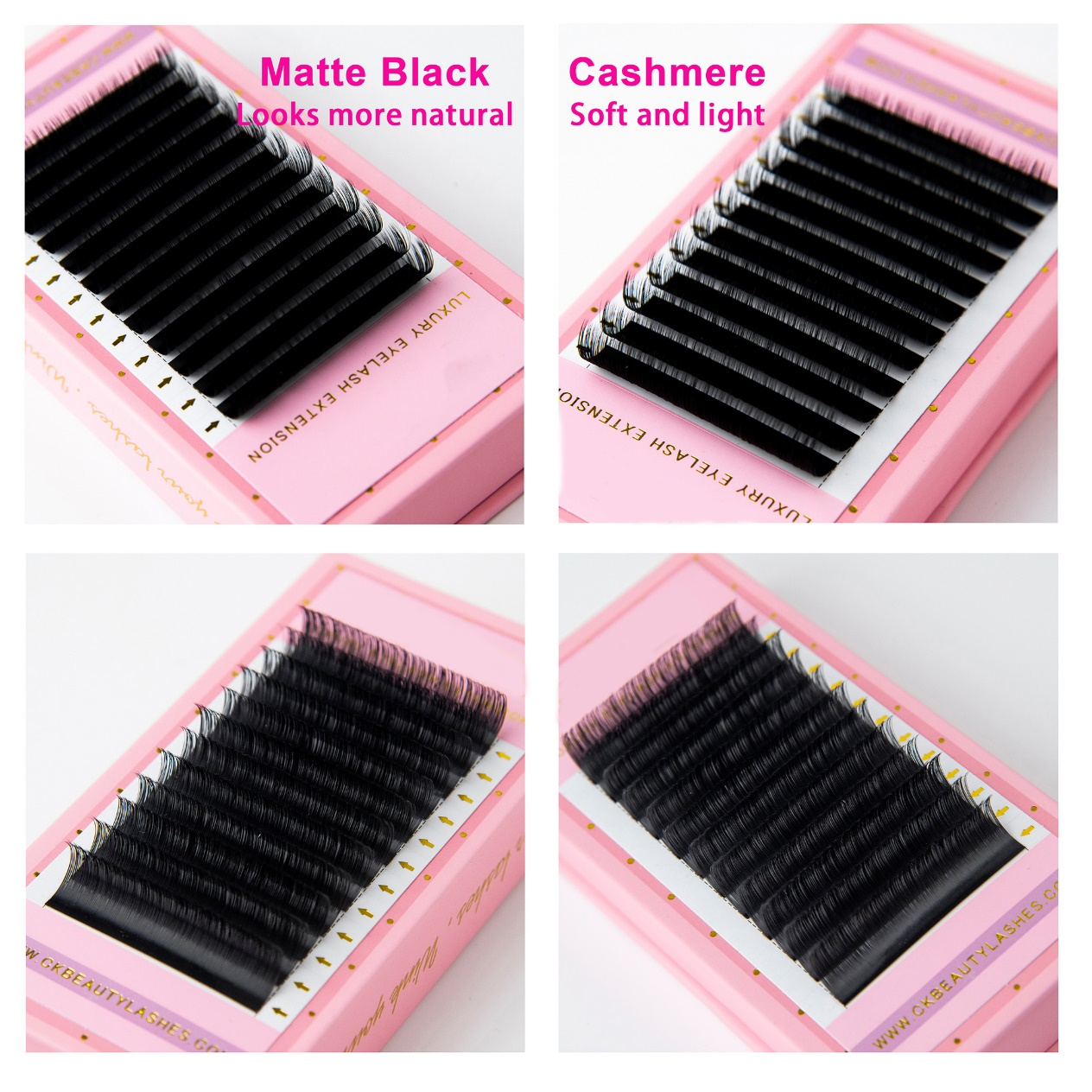 High quality korean materials 0.07 D curl 8-10-12mm mix length camellia eyelash easy fan lash extension vendor  