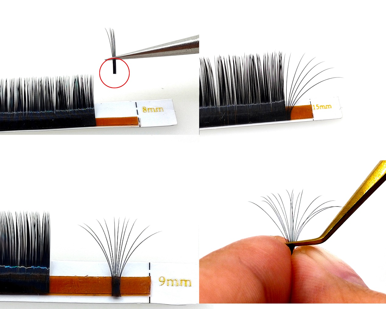 Pecamei Lash Extension Easy Fan Volume Lashes .03 .05 .07 .10 Easy Fan Lashes 9 to 25 mm Fast Blooming Lashes Extended Blooming Thick Lashes Mixing Tray (D-0.07,9-16mix)  